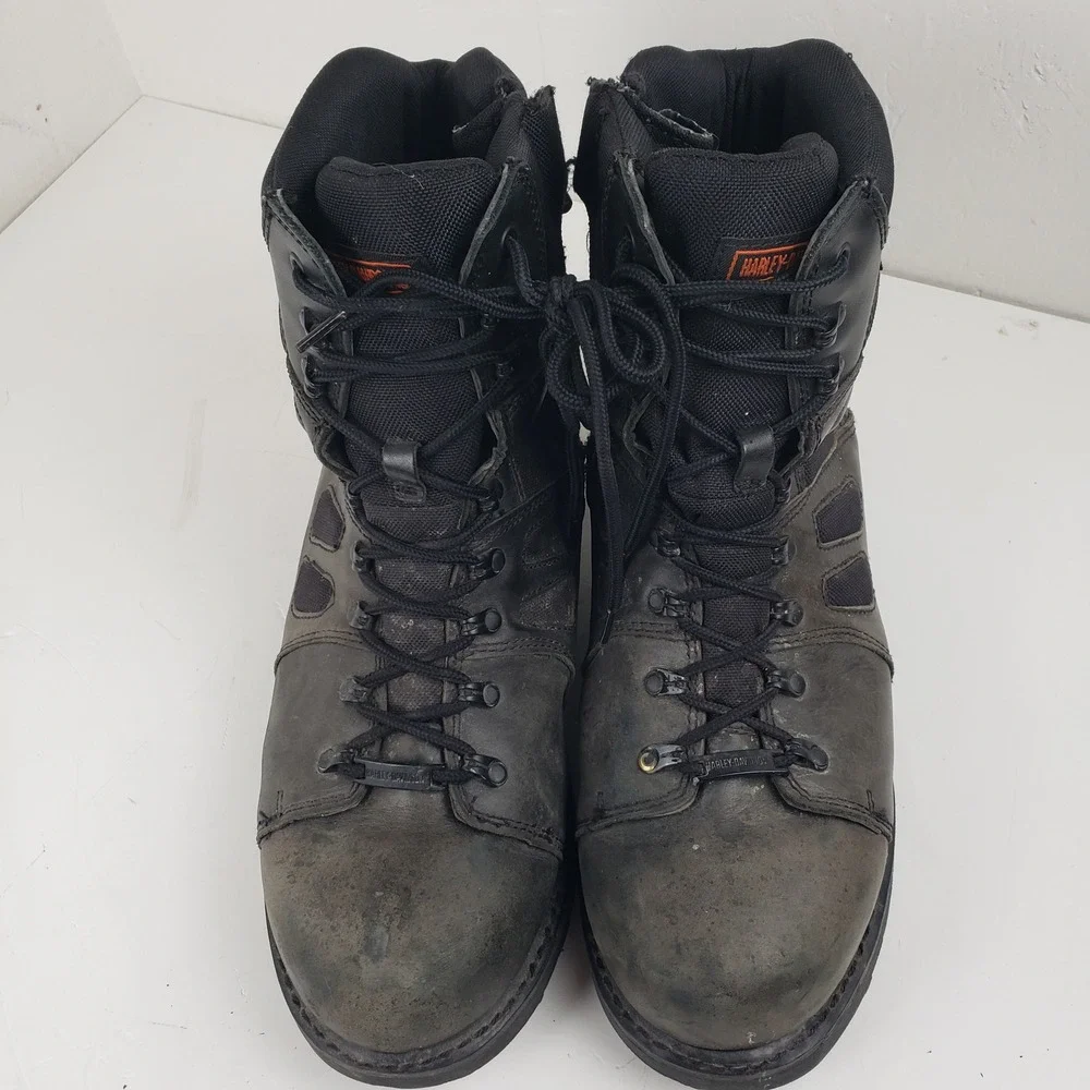 Harley Davidson FXRG Mens 14M Waterproof Black Leather Riding Boots D98304